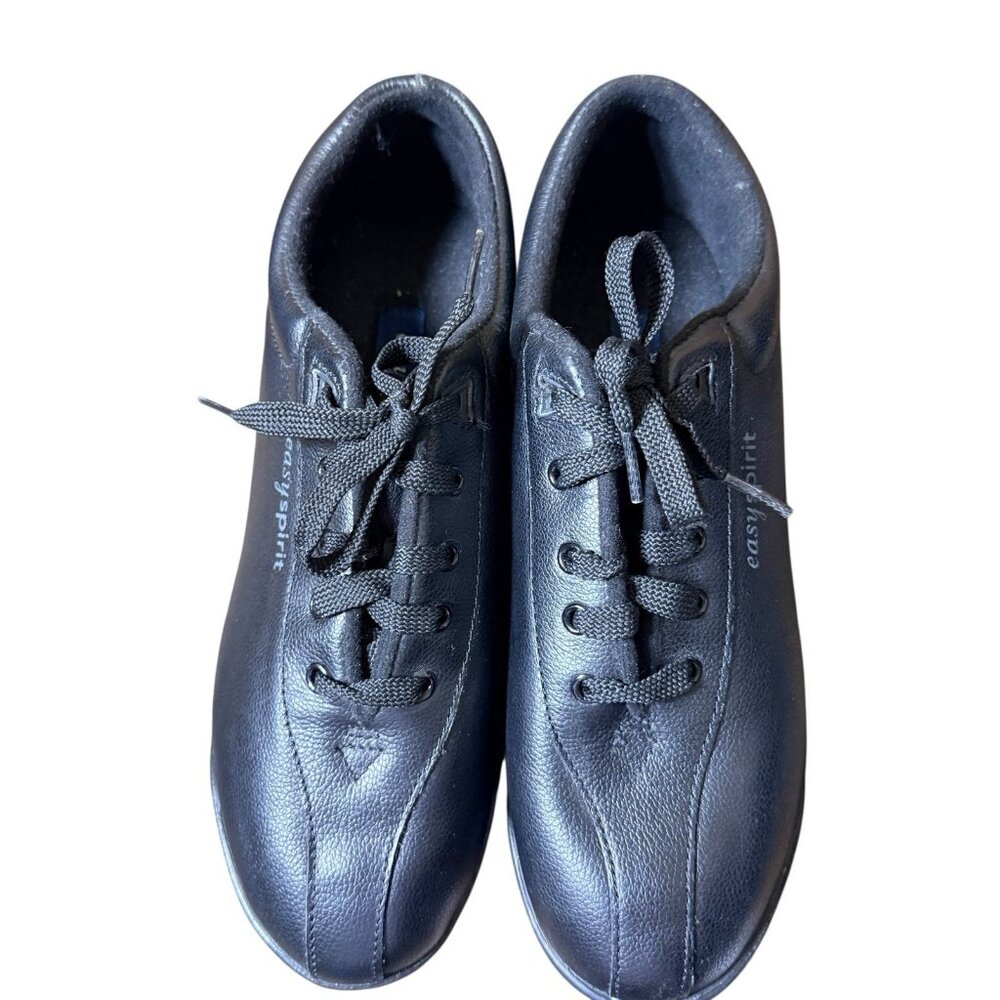 Easy Spirit Women's AP Lightweight Walking Sneakers Black Leather Size 11 EE - Picture 3 of 5